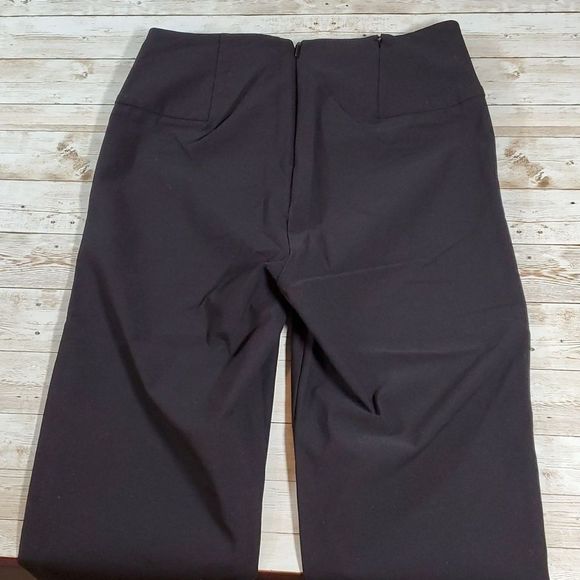 Athleta Wander Slim Crop Split Hem Black‎ Pants High Rise 405534 Women's Size 4 - Picture 8 of 10